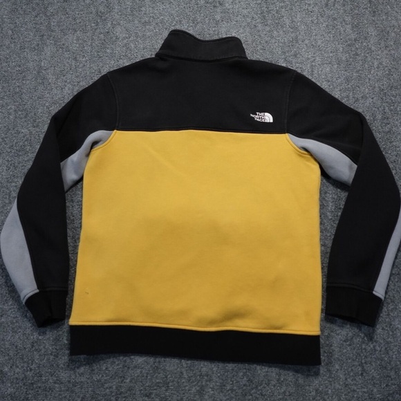 North Face Sweater Mens L Yellow Alphabet City Fleece Pullover Sweatshirt - Picture 7 of 8